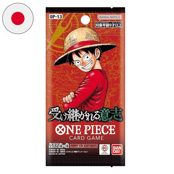 Bustina OP13 - Carrying on His Will - JAP - 6 Carte ONE PIECE Card Game