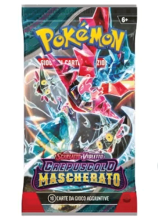 Bustina Scarlatto e Violetto - Crepuscolo Mascherato  - ITA - Artwork Casuale - 10 Carte POKEMON