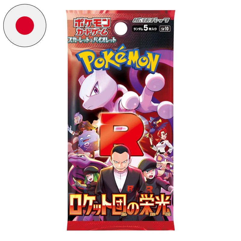 Bustina Scarlet and Violet - Glory of Team Rocket  - sv10 - JAP - Artwork Casuale - 5 Carte POKEMON