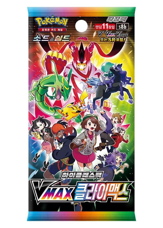 Bustina Sword and Shield VMAX Climax - s8a - KOR - Artwork Casuale - 11 Carte POKEMON