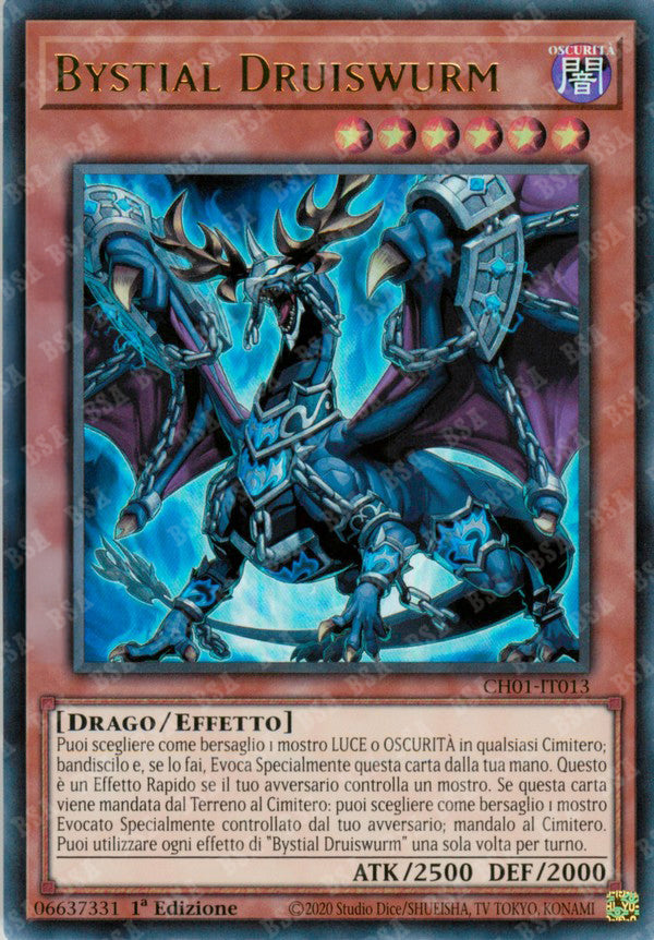 Bystial Druiswurm CH01-IT013 Ultra Rare - 1a Edizione - ITA - Near Mint - I Deck delle Cronache: il Caduto & la Virtuosa - Carta Yu-Gi-Oh!