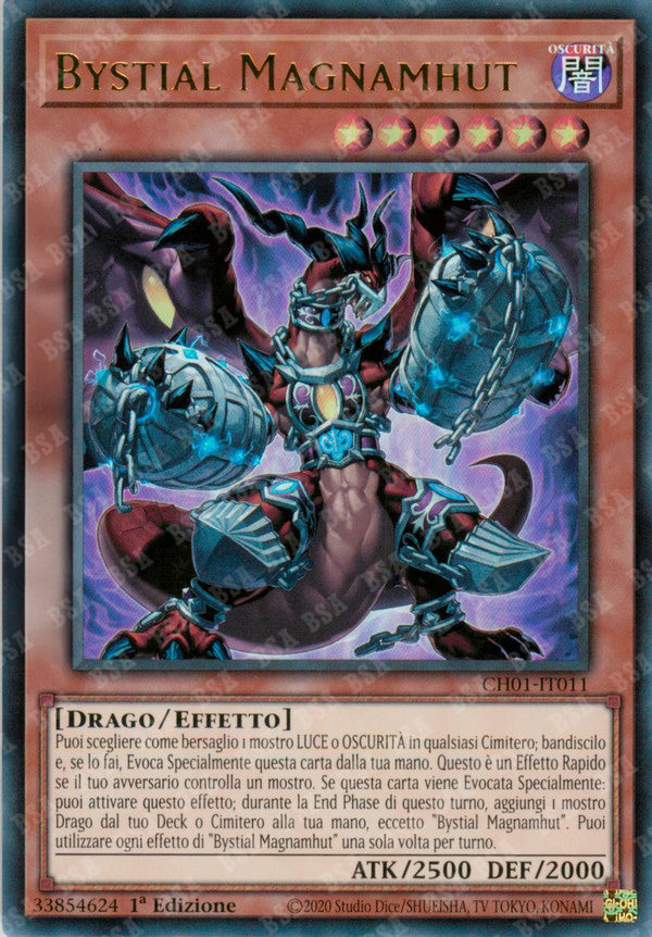 Bystial Magnamhut CH01-IT011 Ultra Rare - 1a Edizione - ITA - Near Mint - I Deck delle Cronache: il Caduto & la Virtuosa - Carta Yu-Gi-Oh!