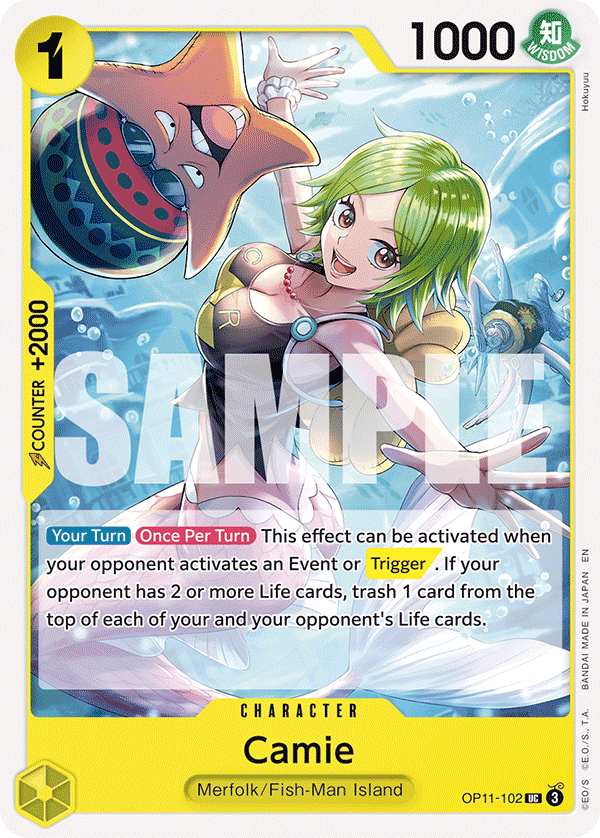 Camie OP11-102 - Character Giallo Uncommon - Near Mint - A Fist of Divine Speed - Carta One Piece Card Game