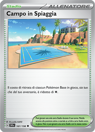 Campo in Spiaggia 167/198 Reverse Holo - ITA - Near Mint - Scarlatto e Violetto - Carta Pokemon