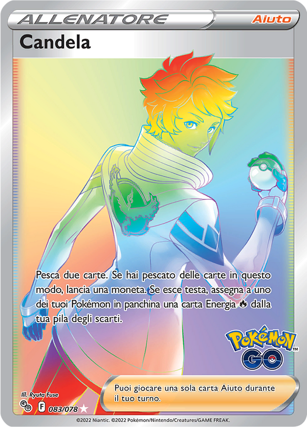 Candela 083/078 Rara Segreta - ITA - Near Mint - Spada e Scudo - Pokemon GO - Carta Pokemon