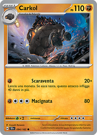Carkol 094/162 Reverse Holo - ITA - Near Mint - Scarlatto e Violetto - CronoForze - Carta Pokemon