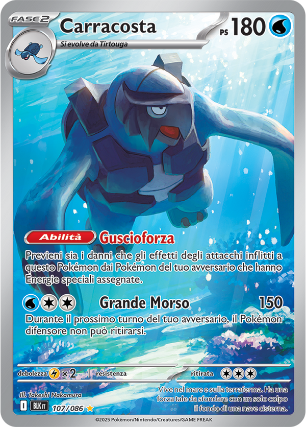 339Carracosta BLK 107/086 - ITA - Near Mint - Scarlatto e Violetto - Luce Nera - Carta Pokemon