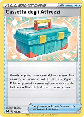 Cassetta degli Attrezzi 168/196 Reverse Holo - ITA - Near Mint - Spada e Scudo - Origine Perduta - Carta Pokemon