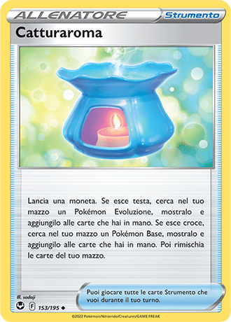 Catturaroma 153/195 Reverse Holo - ITA - Near Mint - Spada e Scudo - Tempesta Argentata - Carta Pokemon