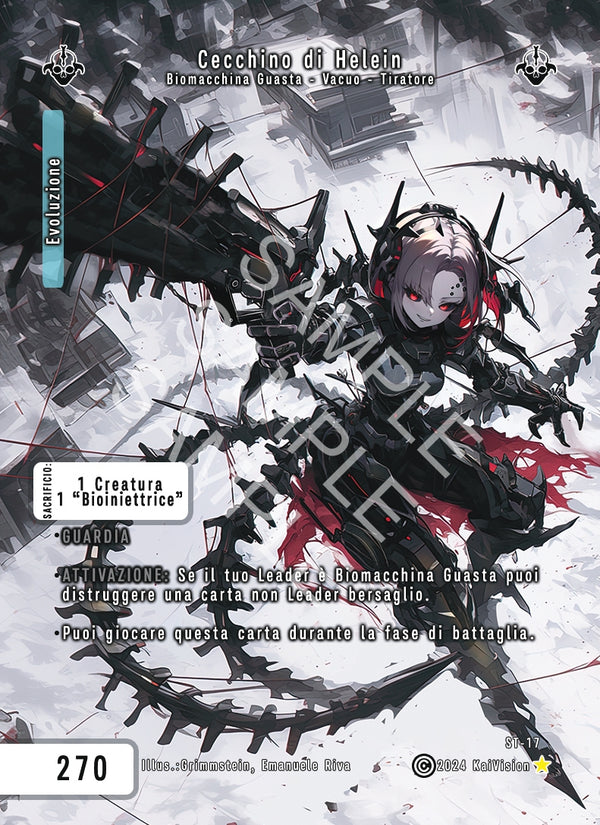 Cecchino di Helein ST - 17 Rara Foil Full Art - 1a Edizione - ITA - Near Mint - Serie Torneo - Carta Creatures of Exo