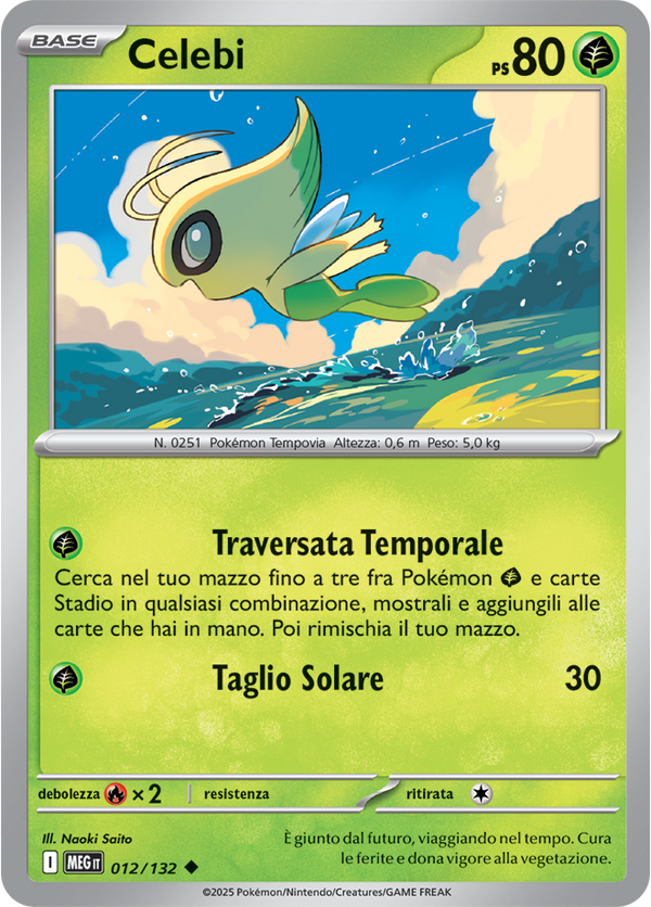 Celebi MEG 012/132 - ITA - Near Mint - Megaevoluzione - Carta Pokemon