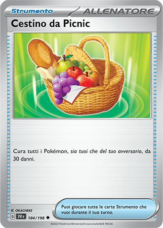 Cestino da Picnic 184/198 Reverse Holo - ITA - Near Mint - Scarlatto e Violetto - Carta Pokemon