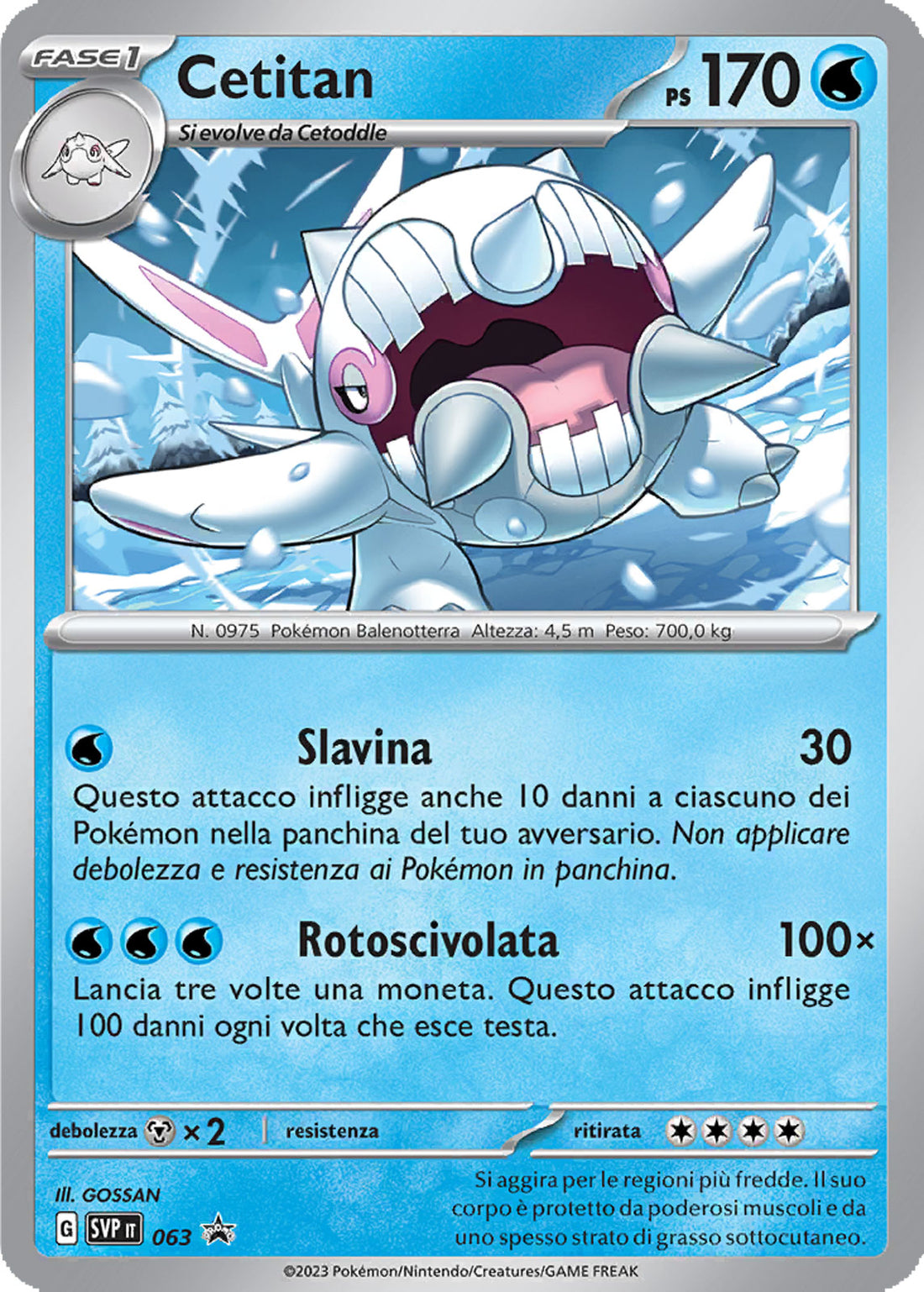cetitan pokemon card holographic Cetitan SVP 063 Holo - ITA - Near Mint