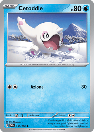 Cetoddle 058/198 Reverse Holo - ITA - Near Mint - Scarlatto e Violetto - Carta Pokemon