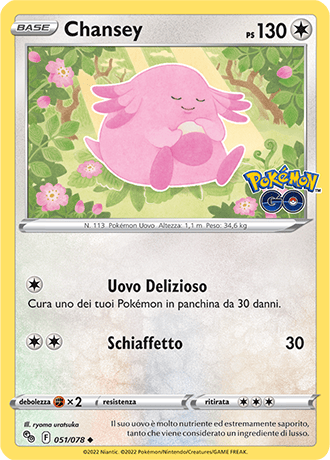 Chansey 051/078 Reverse Holo - ITA - Near Mint - Spada e Scudo - Pokemon GO - Carta Pokemon