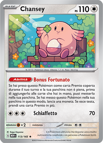 Chansey 113/165 Holo - ITA - Near Mint - Scarlatto e Violetto - 151 - Carta Pokemon