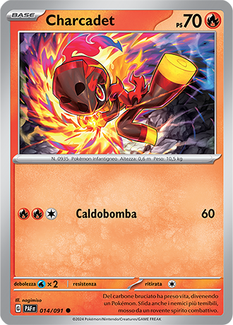 Charchadet 014/091 - ITA - Near Mint - Scarlatto e Violetto - Destino di Paldea - Carta Pokemon