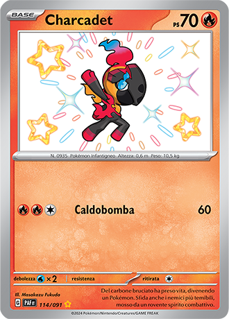 Charchadet Shiny 114/091 - ITA - Near Mint - Scarlatto e Violetto - Destino di Paldea - Carta Pokemon