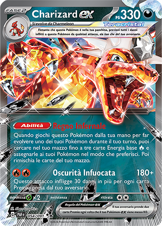 Charizard EX 054/091 - ITA - Mint - Scarlatto e Violetto - Destino di Paldea - Carta Pokemon