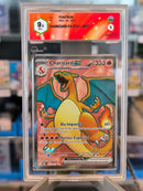 Charizard EX 183/165 Full Art - ITA - Mint - Gradata GRAAD 9.5 - Scarlatto e Violetto - 151 - Carta Pokemon