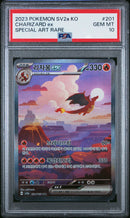 Charizard ex 201/165 Alternative Art - KOR - Mint - Gradata PSA 10 -Scarlatto e Violetto - 151 - sv2a - Carta Pokemon