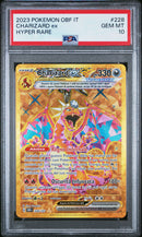 Charizard-ex 228/197 Rara Segreta Oro - ITA - Mint - Gradata PSA 10 - Scarlatto e Violetto - Ossidiana Infuocata - Carta Pokemon
