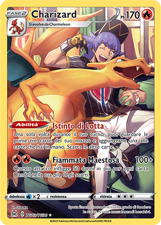 Charizard TG03/TG30 Trainer Gallery - ITA - Near Mint - Spada e Scudo - Origine Perduta - Carta Pokemon