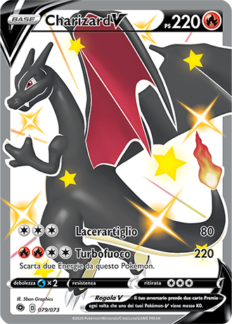 Charizard V Shiny 079/073 Full Art - ITA - Near Mint - Spada e Scudo - Futuri Campioni - Carta Pokemon