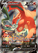 Charizard V BRS 154/172 Ultra Rara Alternative Art - ITA - Near Mint - Spada e Scudo - Astri Lucenti - Carta Pokemon