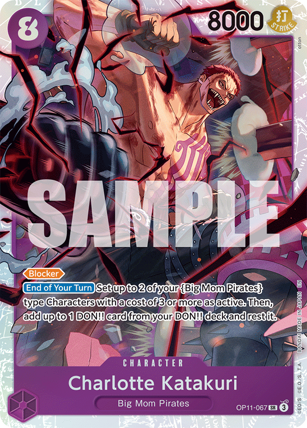 Charlotte Katakuri OP11-067 V1 - Character Viola Super Rare - Near Mint - A Fist of Divine Speed - Carta One Piece Card Game