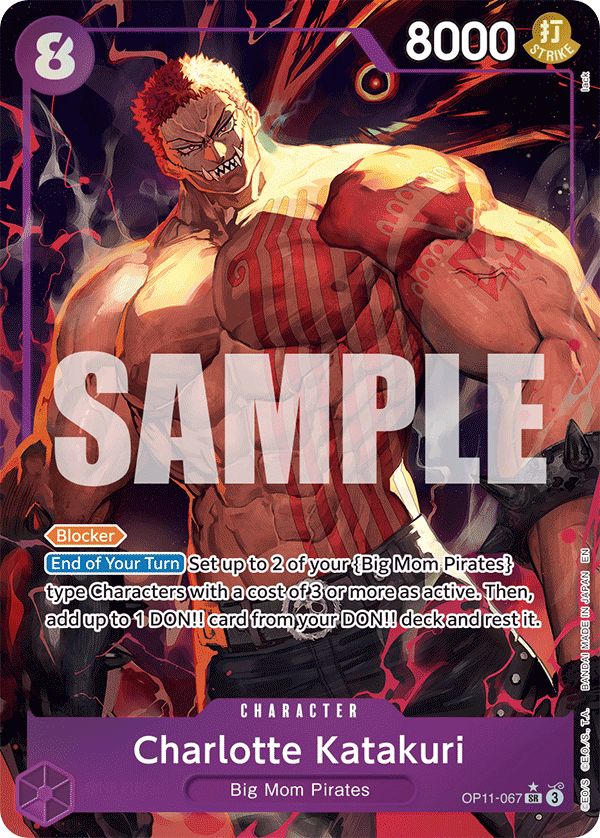 Charlotte Katakuri OP11-067 V2 - Character Viola Alternate Art - Near Mint - A Fist of Divine Speed - Carta One Piece Card Game