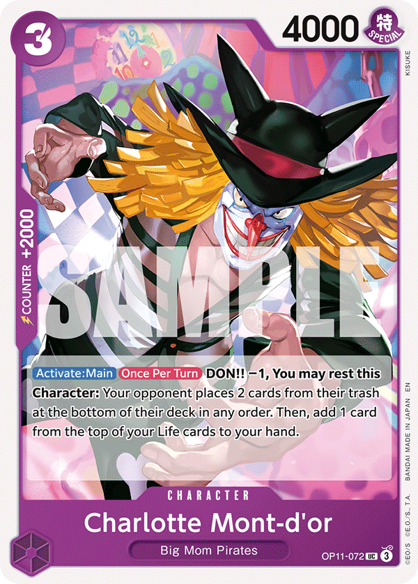 Charlotte Mont-d'or OP11-072 - Character Viola Uncommon - Near Mint - A Fist of Divine Speed - Carta One Piece Card Game
