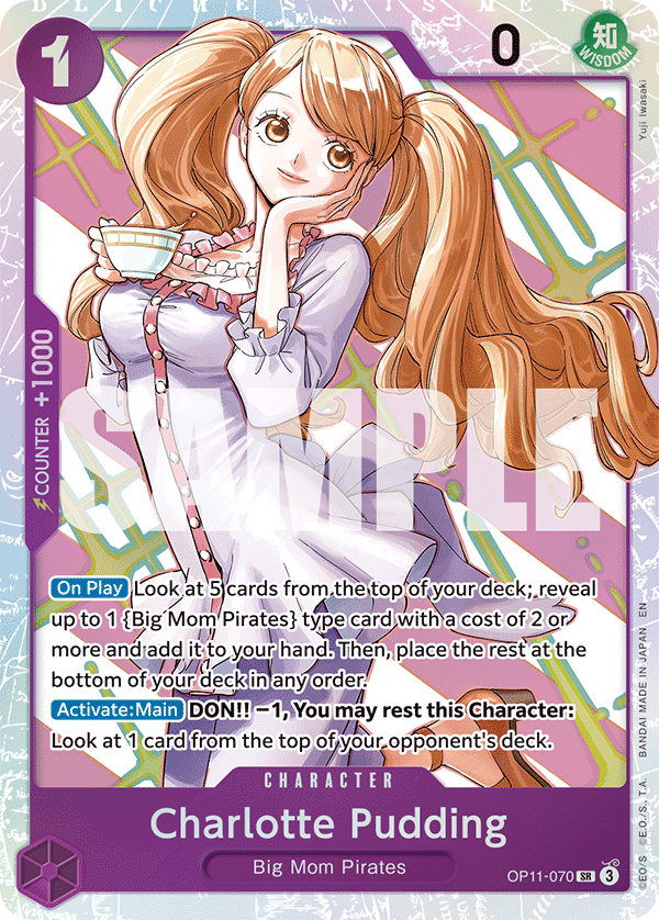 Charlotte Pudding OP11-070 V1 - Character Viola Super Rare - Near Mint - A Fist of Divine Speed - Carta One Piece Card Game