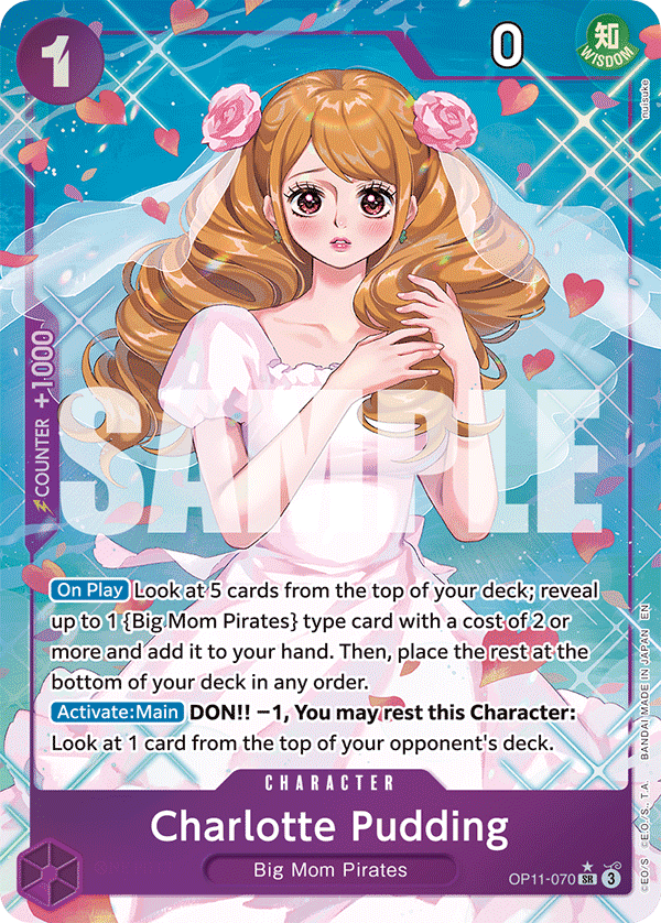 Charlotte Pudding OP11-070 V2 - Character Viola Alternate Art - Near Mint - A Fist of Divine Speed - Carta One Piece Card Game