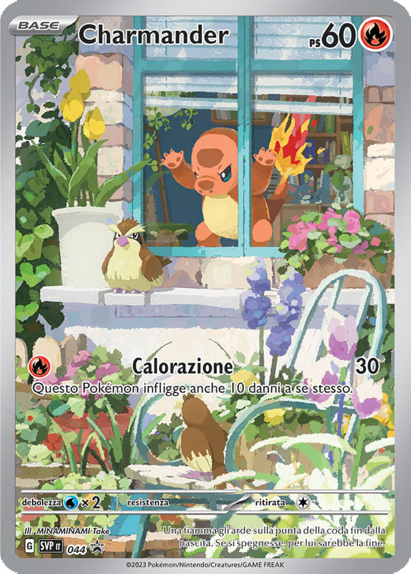Charmander SVP 044 Illustrazione Rara - ITA - Near Mint - Promo Scarlatto e Violetto - Carta Pokemon