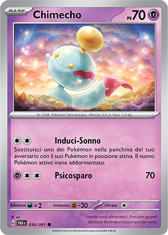 Chimecho 030/091 - ITA - Mint - Scarlatto e Violetto - Destino di Paldea - Carta Pokemon