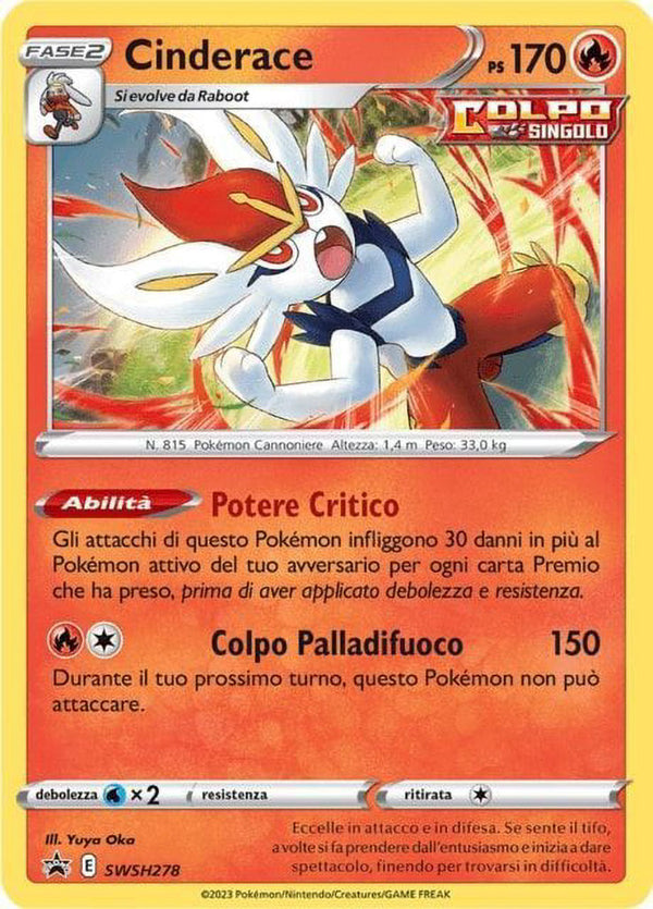 Cinderace SWSH278 - ITA - Mint - Promo Spada e Scudo - Carta Pokemon