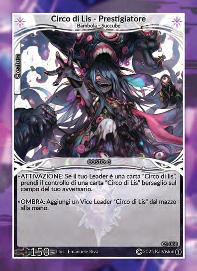 Circo di Lis - Prestigiatore CS - 088   - 1a Edizione - ITA - Near Mint - Custodi della Storia - Carta Creatures of Exo
