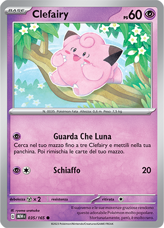 Clefairy 035/165 - ITA - Mint - Scarlatto e Violetto - 151 - Carta Pokemon