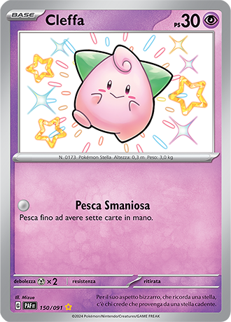 Cleffa Shiny 150/091 - ITA - Near Mint - Scarlatto e Violetto - Destino di Paldea - Carta Pokemon