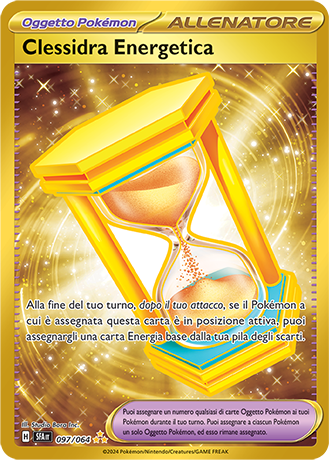 Clessidra Energetica 097/064 Segreta Oro Rara Iper - ITA - Near Mint - Scarlatto e Violetto - Segreto Fiabesco - Carta Pokemon