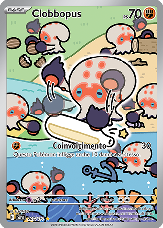 Clobbopus 207/191 - ITA - Near Mint - Scarlatto e Violetto - Scintille Folgoranti - Carta Pokemon