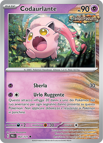 Codaurlante 042/131 Reverse Holo - ITA - Near Mint - Scarlatto e Violetto - Evoluzioni Prismatiche - Carta Pokemon