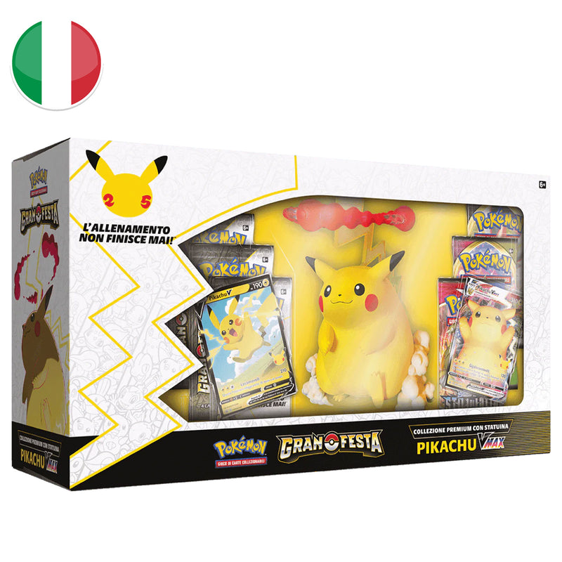 Collezione Premium con Statuina Pikachu VMAX - Spada e Scudo - Gran Festa - ITA - Imperfezioni Estetiche