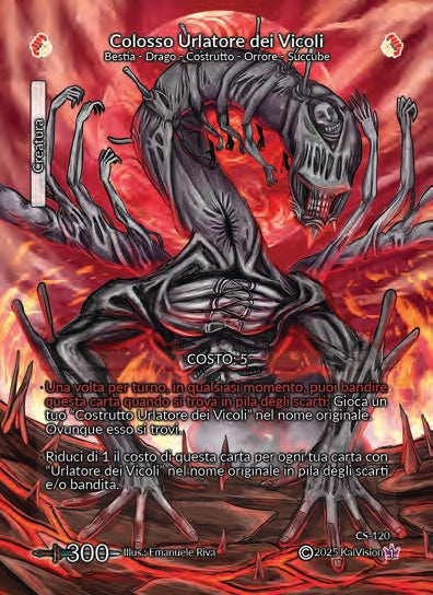 Colosso Urlatore dei Vicoli CS - 120 Cloud Foil  - 1a Edizione - ITA - Near Mint - Custodi della Storia - Carta Creatures of Exo