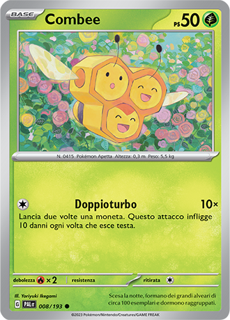 Combee 008/193 Reverse Holo - ITA - Near Mint - Scarlatto e Violetto - Evoluzioni a Paldea - Carta Pokemon