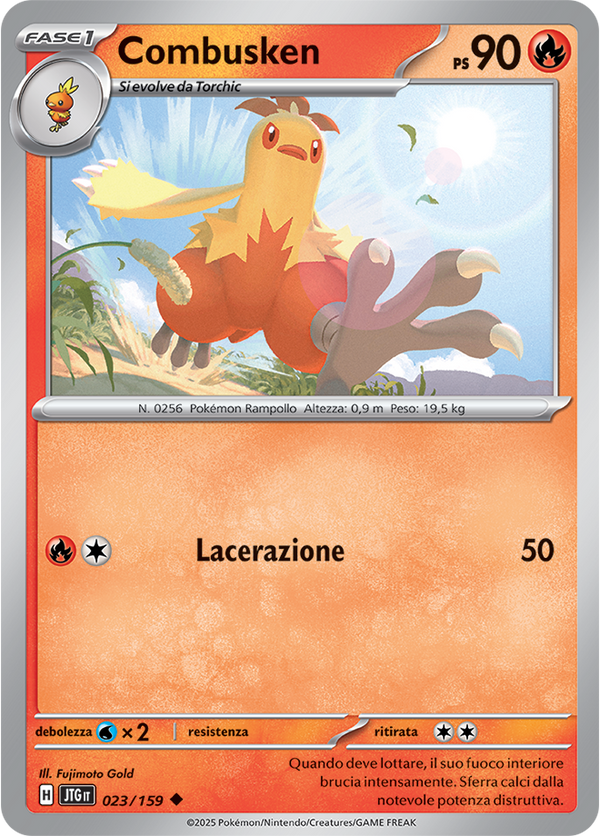 Combusken 023/159 Reverse Holo - ITA - Near Mint - Scarlatto e Violetto - Avventure Insieme - Carta Pokemon