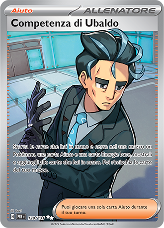 Competenza di Ubaldo 139/131 Full Art - ITA - Near Mint - Scarlatto e Violetto - Evoluzioni Prismatiche - Carta Pokemon