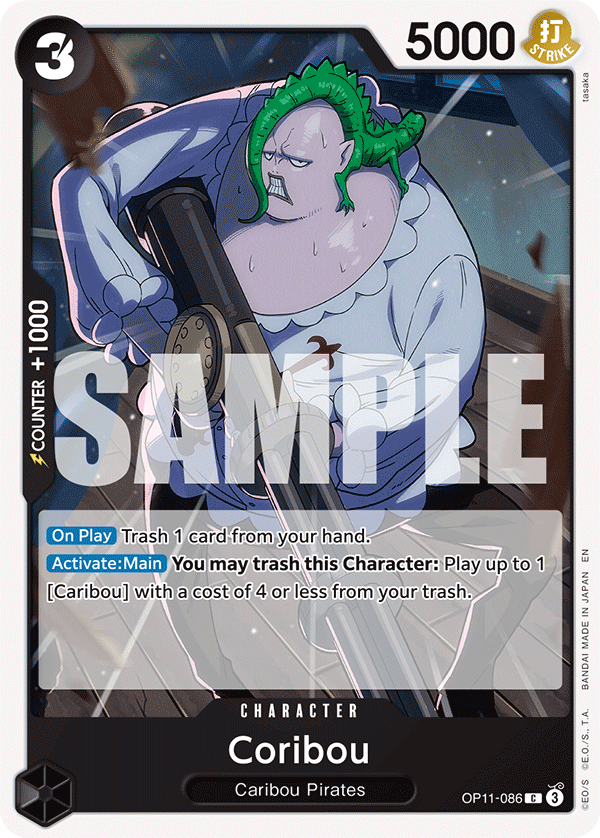 Coribou OP11-086 - Character Nero Common - Near Mint - A Fist of Divine Speed - Carta One Piece Card Game