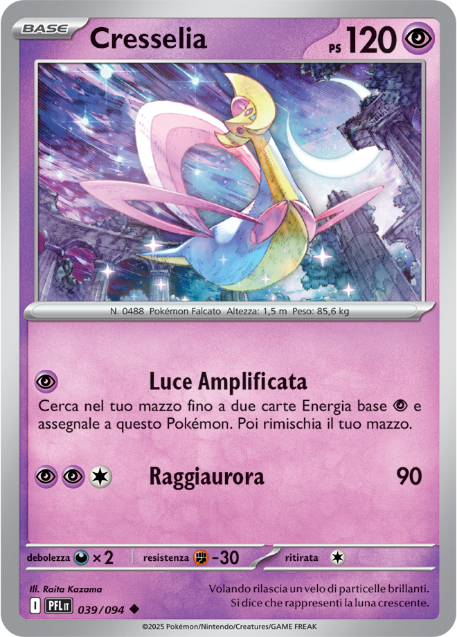 Cresselia PFL 039/094 - ITA - Near Mint - Megaevoluzione - Fiamme Spettrali - Carta Pokemon